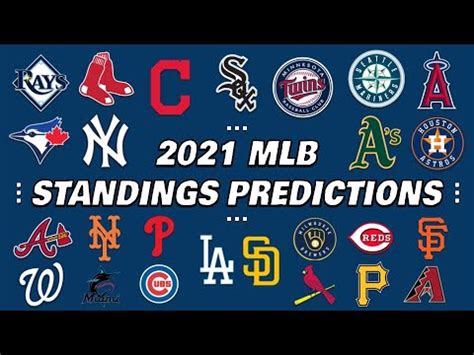 mlb standings 2021 predictions